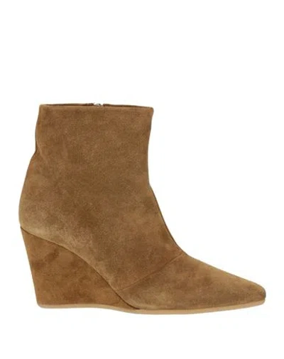 Forte Forte Forte_forte Woman Ankle Boots Khaki Size 10 Leather In Brown