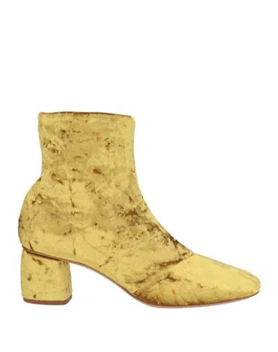 Forte Forte Forte_forte Woman Ankle Boots Yellow Size 6 Textile Fibers In Multi