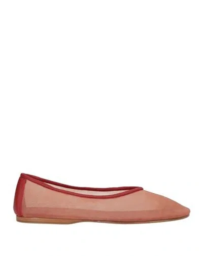 Forte Forte Forte_forte Woman Ballet Flats Brick Size 9 Textile Fibers In Multi