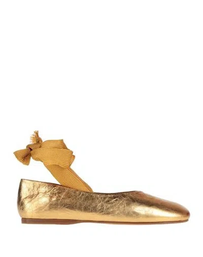 Forte Forte Forte_forte Woman Ballet Flats Gold Size 7 Leather