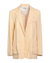 Forte Forte Forte_forte Woman Blazer Apricot Size 0 Linen, Cotton, Polyester In Orange
