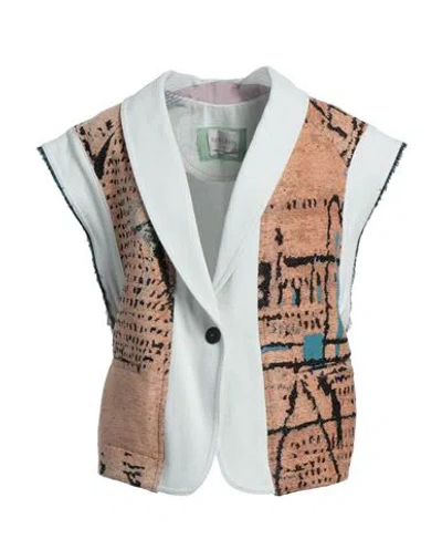 Forte Forte Forte_forte Woman Blazer Apricot Size 1 Cotton, Polyester, Viscose, Modal, Acrylic In Multi
