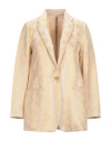 Forte Forte Forte_forte Woman Blazer Apricot Size 1 Viscose, Polyester, Linen, Metallic Polyester In Orange