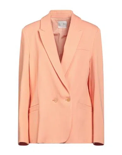 Forte Forte Forte_forte Woman Blazer Apricot Size 3 Cotton, Virgin Wool In Orange