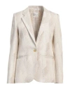 Forte Forte Forte_forte Woman Blazer Beige Size 2 Polyester, Cotton, Viscose, Acrylic, Synthetic Fibers In Neutral