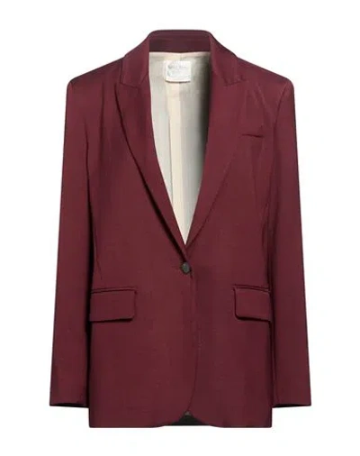 Forte Forte Forte_forte Woman Blazer Burgundy Size 1 Viscose, Virgin Wool