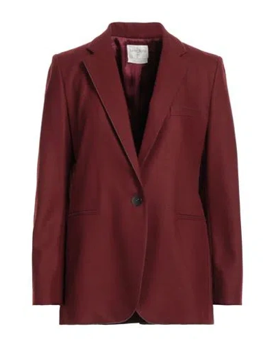 Forte Forte Forte_forte Woman Blazer Burgundy Size 2 Wool, Polyamide In Red