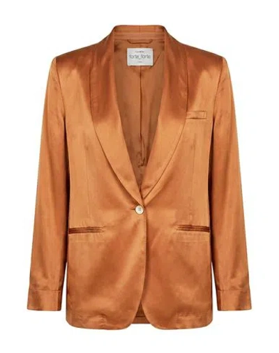 Forte Forte Forte_forte Woman Blazer Camel Size 2 Silk In Brown