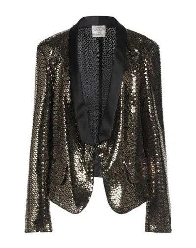 Forte Forte Forte_forte Woman Blazer Gold Size 0 Polyamide, Metallic Fiber, Elastane, Polyester