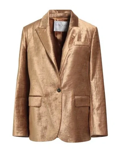 Forte Forte Forte_forte Woman Blazer Gold Size 3 Cotton, Viscose, Elastane In Brown