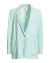 Forte Forte Forte_forte Woman Blazer Green Size 3 Viscose, Silk In Blue