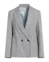Forte Forte Forte_forte Woman Blazer Grey Size 3 Linen, Cotton, Polyester, Polyamide In Gray