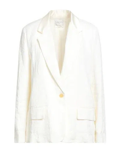 Forte Forte Forte_forte Woman Blazer Ivory Size 1 Linen, Cotton, Acrylic In White