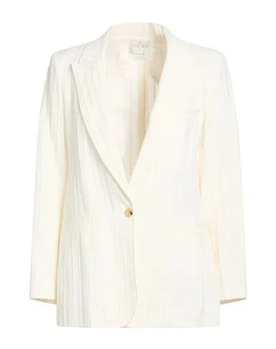 Forte Forte Forte_forte Woman Blazer Ivory Size 1 Viscose, Cotton, Linen, Polyamide In Neutral