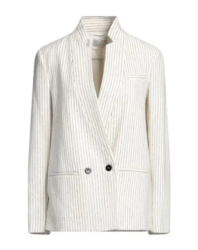 Forte Forte Forte_forte Woman Blazer Ivory Size 1 Wool, Polyester, Viscose, Silk, Polyamide In White