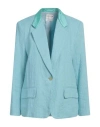 Forte Forte Forte_forte Woman Blazer Light Blue Size 3 Linen, Cotton, Acrylic In Blue