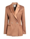 Forte Forte Forte_forte Woman Blazer Light Brown Size 0 Viscose, Wool, Polyester, Elastane In Sand