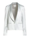 Forte Forte Forte_forte Woman Blazer Light Grey Size 3 Acetate, Polyamide, Elastane In Gray