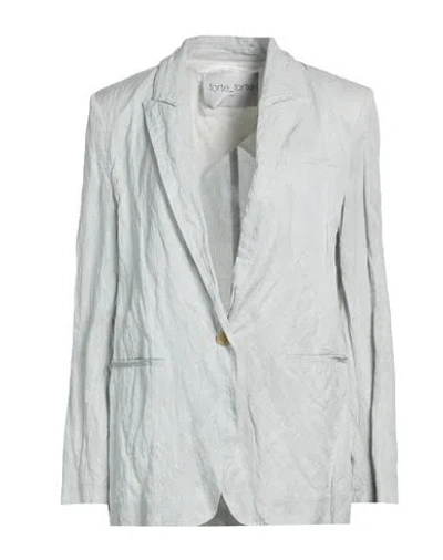 Forte Forte Forte_forte Woman Blazer Light Grey Size 4 Cotton, Viscose, Metallic Fiber In Gray