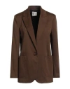 Forte Forte Forte_forte Woman Blazer Military Green Size 4 Cotton, Polyamide, Elastane In Green