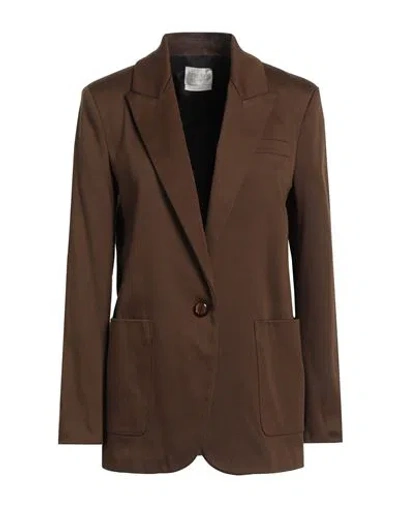 Forte Forte Forte_forte Woman Blazer Military Green Size 4 Cotton, Polyamide, Elastane