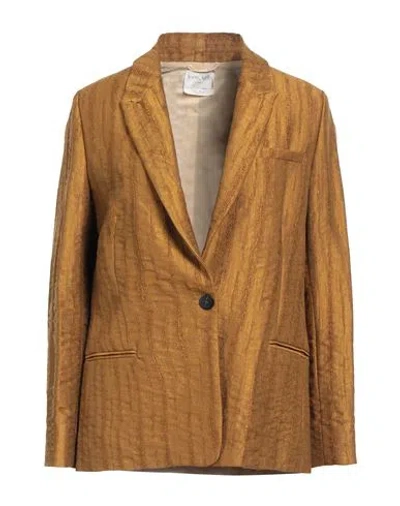 Forte Forte Forte_forte Woman Blazer Mustard Size 2 Viscose, Polyamide In Brown