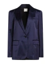 Forte Forte Forte_forte Woman Blazer Navy Size 1 Viscose, Cotton, Acetate In Blue