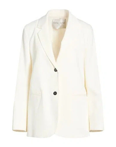 Forte Forte Forte_forte Woman Blazer Off White Size 3 Viscose, Virgin Wool, Elastane