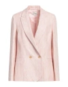 Forte Forte Forte_forte Woman Blazer Pink Size 3 Linen, Cotton, Polyester, Polyamide In Pink