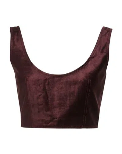 Forte Forte Forte_forte Woman Blazer Plum Size 3 Cotton, Viscose, Elastane In Burgundy