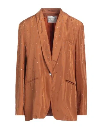 Forte Forte Forte_forte Woman Blazer Rust Size 3 Silk In Red