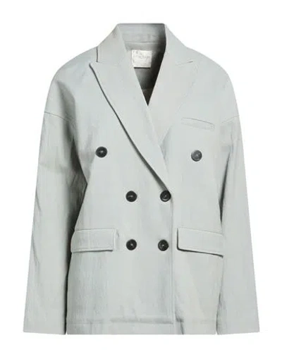 Forte Forte Forte_forte Woman Blazer Sky Blue Size 2 Cotton, Polyester, Viscose, Elastane, Polyamide