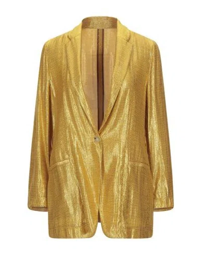 Forte Forte Forte_forte Woman Blazer Yellow Size 2 Viscose, Polyamide In Gold