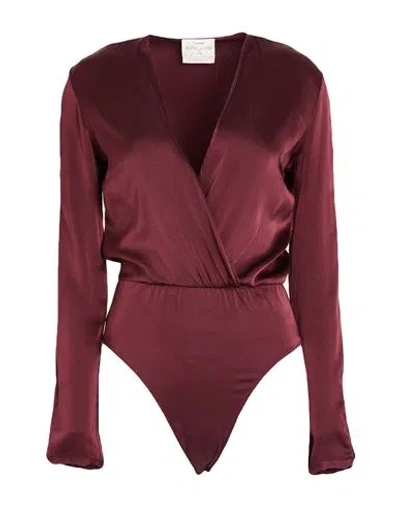 Forte Forte Forte_forte Woman Bodysuit Chocolate Brown Size 2 Silk, Elastane