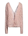 Forte Forte Forte_forte Woman Cardigan Antique Rose Size 3 Mohair Wool, Cotton, Polyamide, Wool In Pink