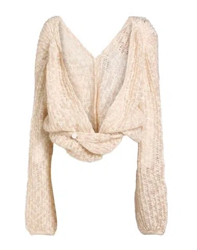 Forte Forte Forte_forte Woman Cardigan Beige Size 2 Mohair Wool, Cotton, Polyamide, Wool