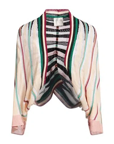 Forte Forte Forte_forte Woman Cardigan Beige Size 3 Viscose, Cotton, Polyamide, Polyester, Metallic Fiber In Nude