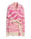 Forte Forte Forte_forte Woman Cardigan Fuchsia Size 2 Virgin Wool In Multi