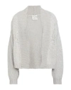 Forte Forte Forte_forte Woman Cardigan Light Grey Size 3 Silk, Mohair Wool, Cashmere In Gray