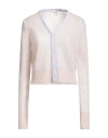 Forte Forte Forte_forte Woman Cardigan Lilac Size 3 Polyamide, Mohair Wool, Wool In Neutral