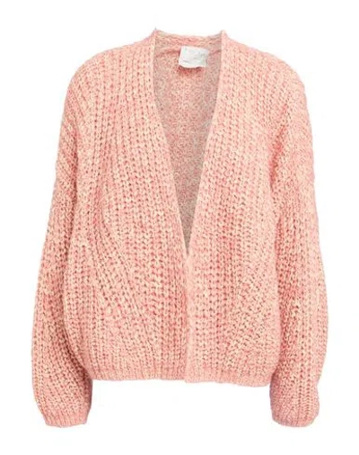 Forte Forte Forte_forte Woman Cardigan Mandarin Size 2 Cotton, Mohair Wool, Polyamide In Orange