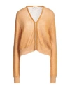 Forte Forte Forte_forte Woman Cardigan Mustard Size 0 Polyamide, Mohair Wool, Wool In Orange