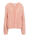 Forte Forte Forte_forte Woman Cardigan Salmon Pink Size 3 Cotton, Mohair Wool, Polyamide In Pink
