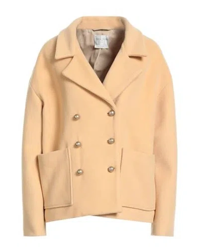 Forte Forte Forte_forte Woman Coat Apricot Size 3 Virgin Wool, Polyamide, Cashmere In White