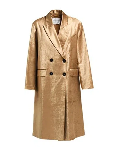 Forte Forte Forte_forte Woman Coat Camel Size 3 Cotton, Viscose, Elastane In Gold