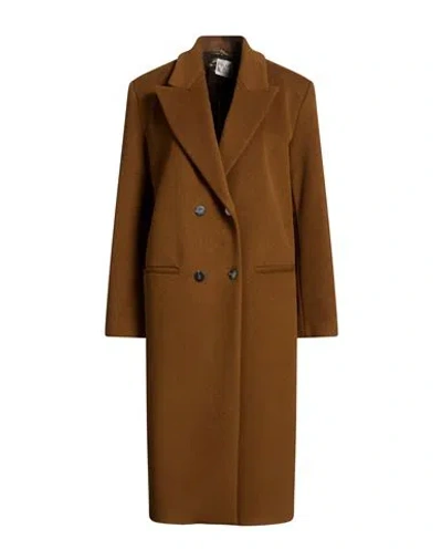 Forte Forte Forte_forte Woman Coat Khaki Size 1 Virgin Wool, Polyamide, Cashmere In Brown