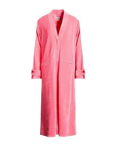 Forte Forte Forte_forte Woman Coat Salmon Pink Size 1 Polyester, Elastane