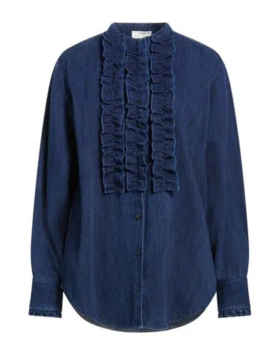 Forte Forte Forte_forte Woman Denim Shirt Blue Size 1 Cotton