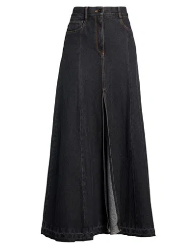 Forte Forte Forte_forte Woman Denim Skirt Black Size 3 Cotton