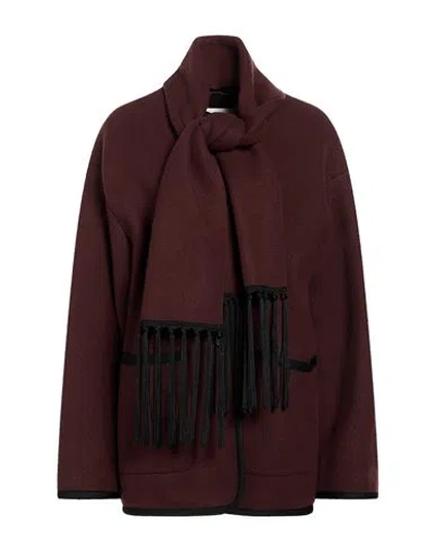 Forte Forte Forte_forte Woman Jacket Burgundy Size 3 Wool, Polyamide